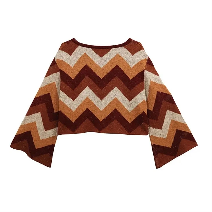 Sweater Pakaian Rajut Wanita Pelompat Benang Fancy Baharu